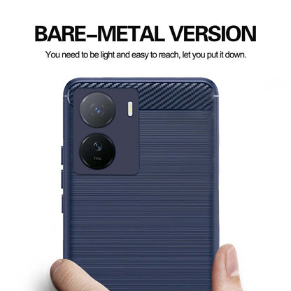 Pikkme iQOO Z7 5G / iQOO Z7s 5G Hybrid Carbon Fiber Back Cover | Blue