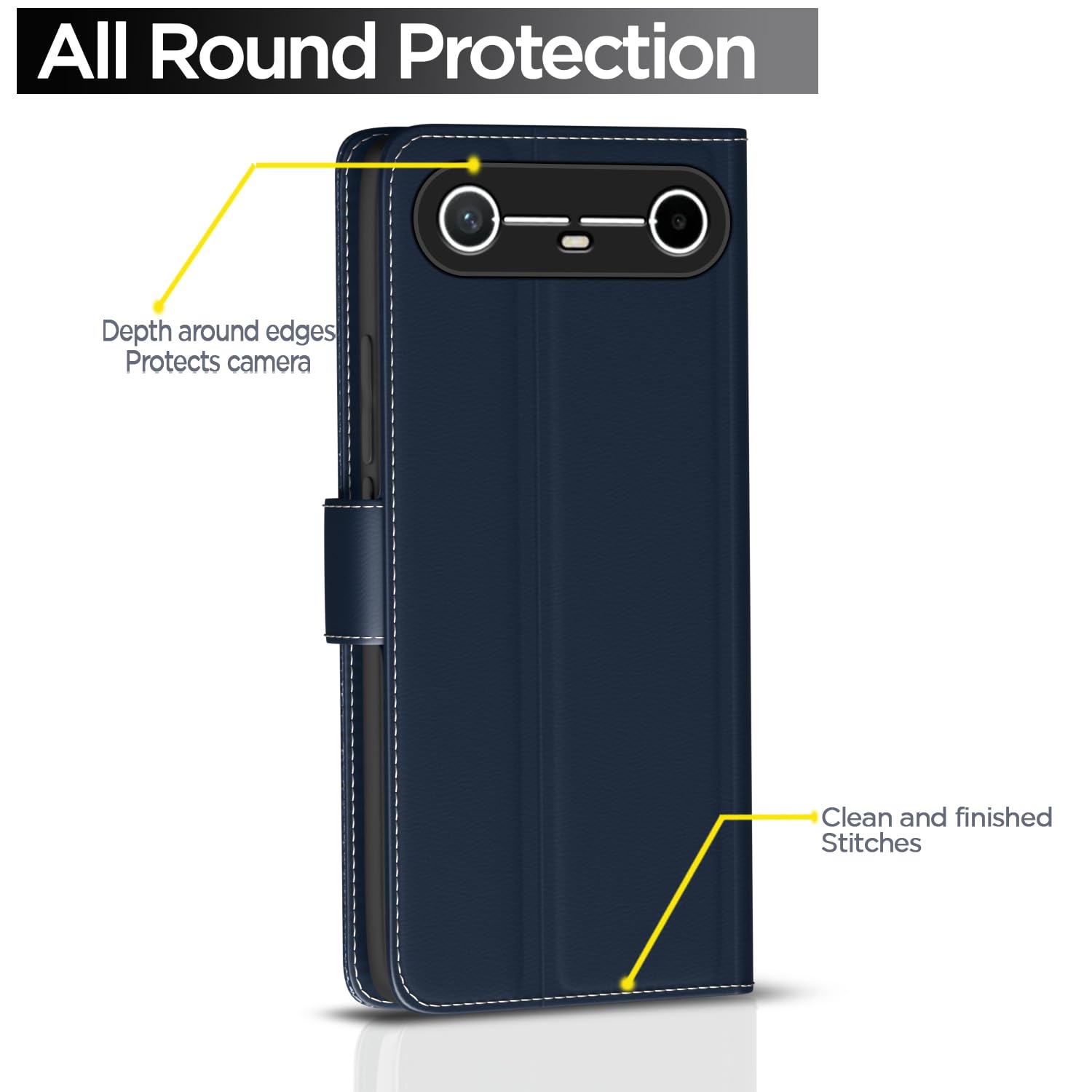 Pikkme Tecno Pova Wallet blue mobile flip cover – photo 4