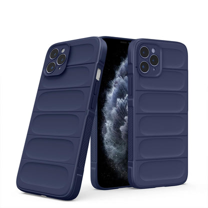 Pikkme iPhone 11 Pro ZigZag Soft matte Liquid Silicone Back Cover (Blue)