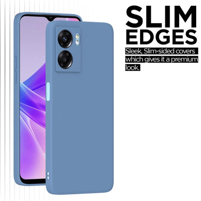 Pikkme  Oppo K10 5G Soft Matte Silicone Shockproof Case (Aqua Blue)
