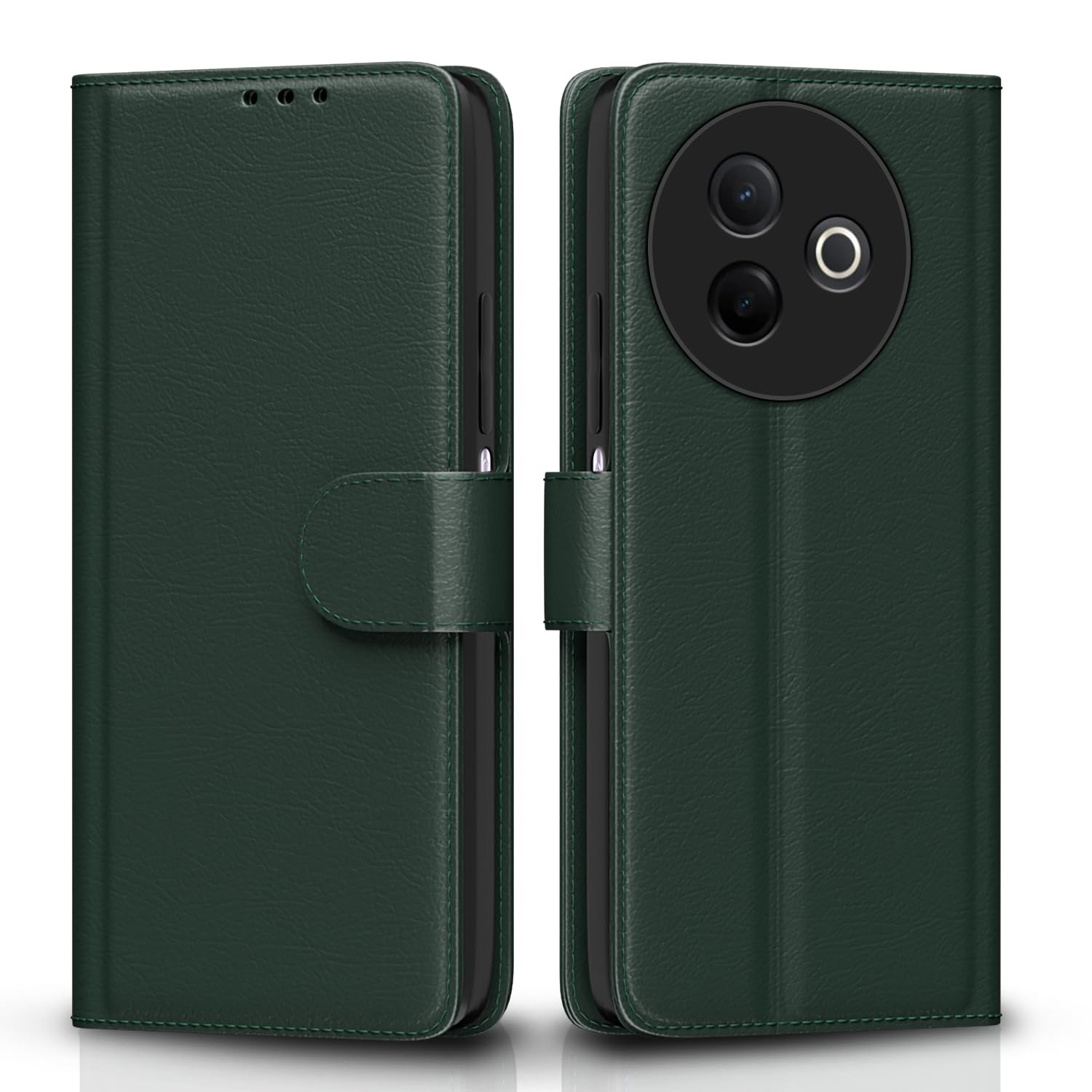 Pikkme Vivo Y39 5G Vintage Flip Cover (Green)