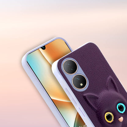 Pikkme Vivo Y100 Kitty Back Cover (Purple)