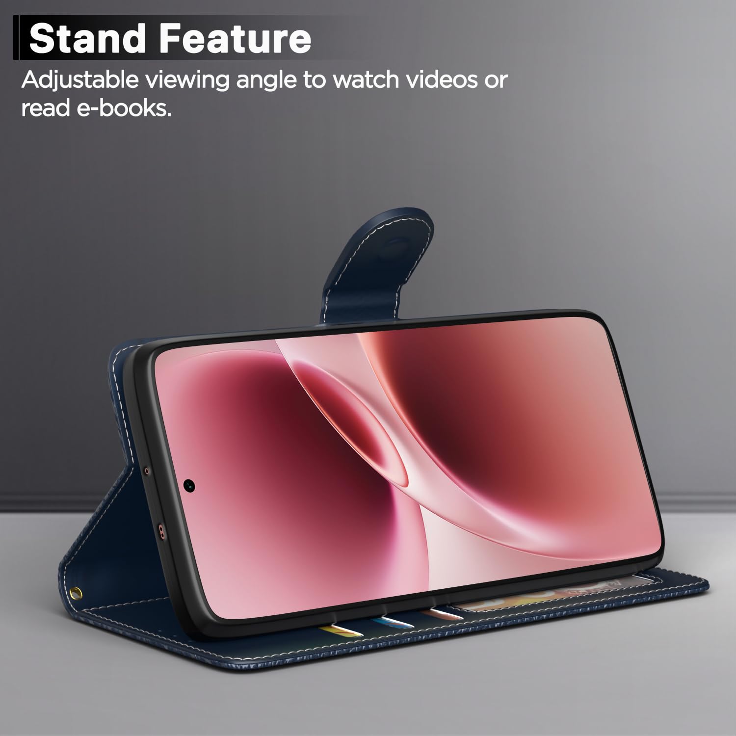 Vivo V70/V70 wallet flip cover in blue by Pikkme – photo 3