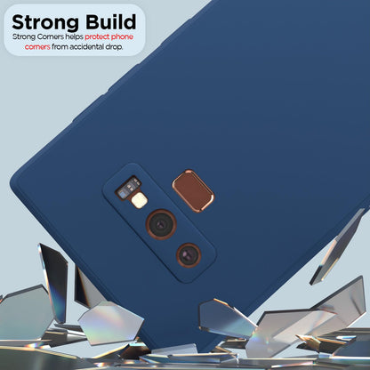 Blue Liquid Silicone mobile back cover for Samsung Note 9 – Pikkme – photo 5