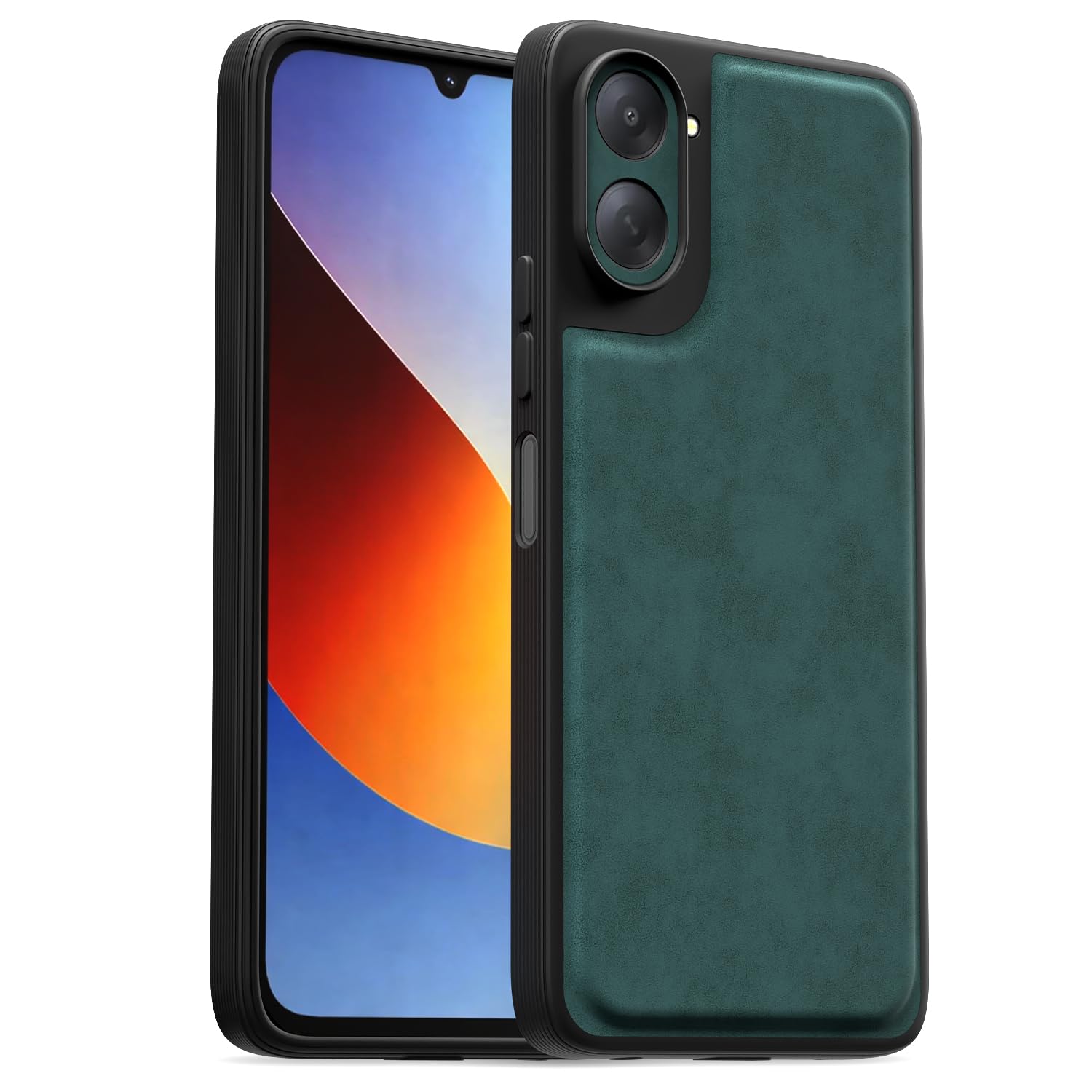 Green Leather phone cover for Redmi A7 5G – Pikkme