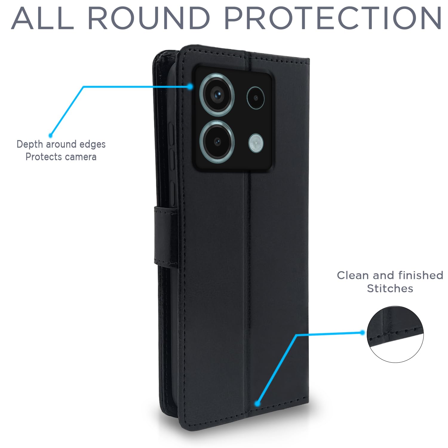 Pikkme black flip cover for Redmi Note 13 Pro 5G – photo 4