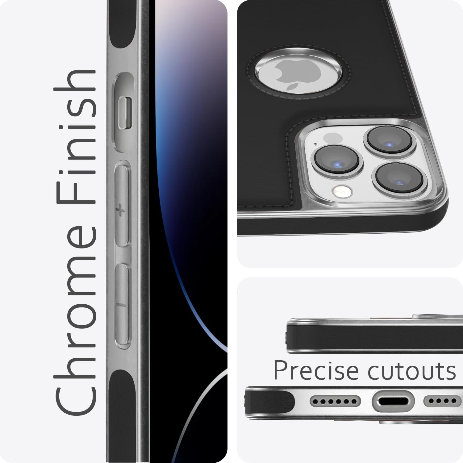 Pikkme iPhone 14 Pro Max chrome black mobile back cover – photo 4