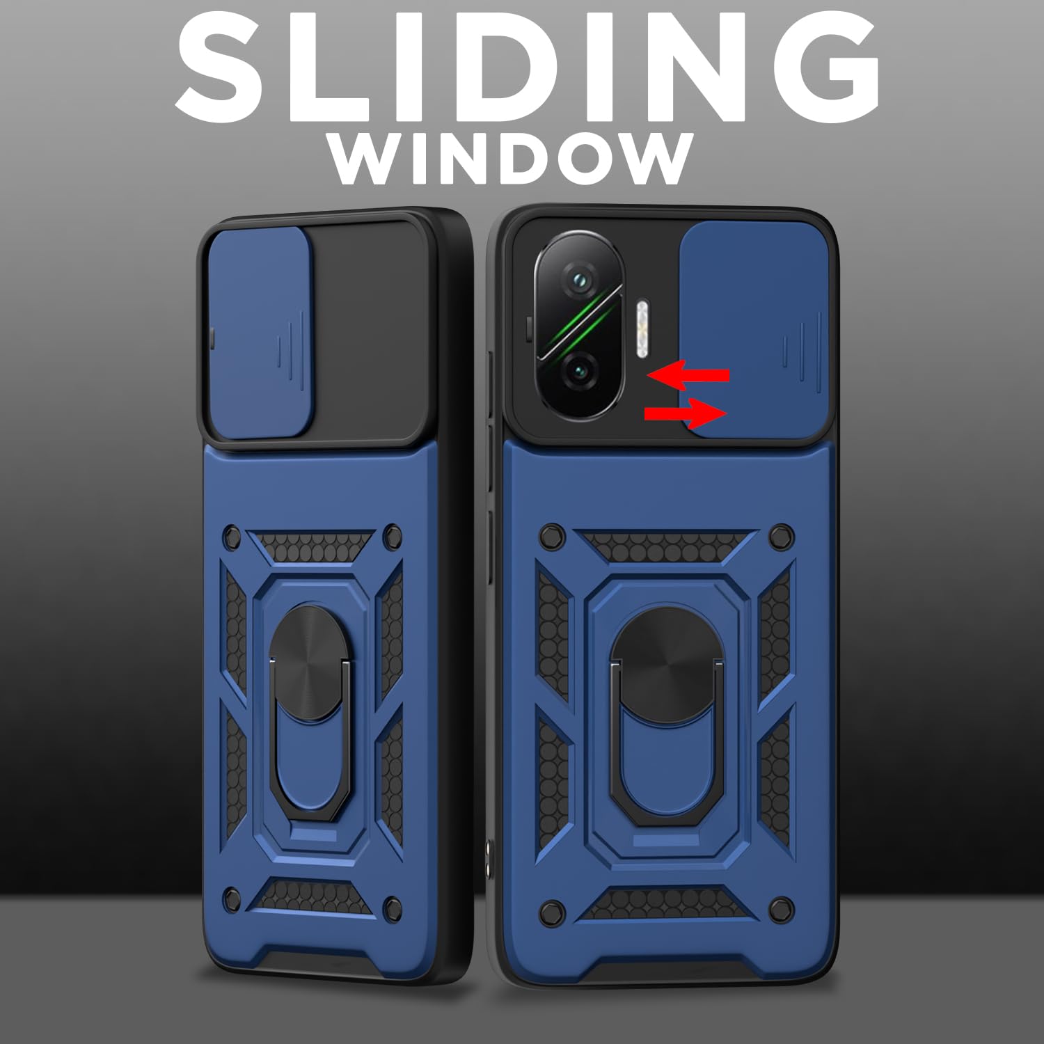 Poco F7 5G D10 Camera Shield mobile cover in blue by Pikkme – photo 2