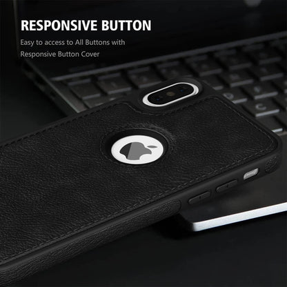 Pikkme iPhone X/Xs Flexible Pu Leather Back Case | Black