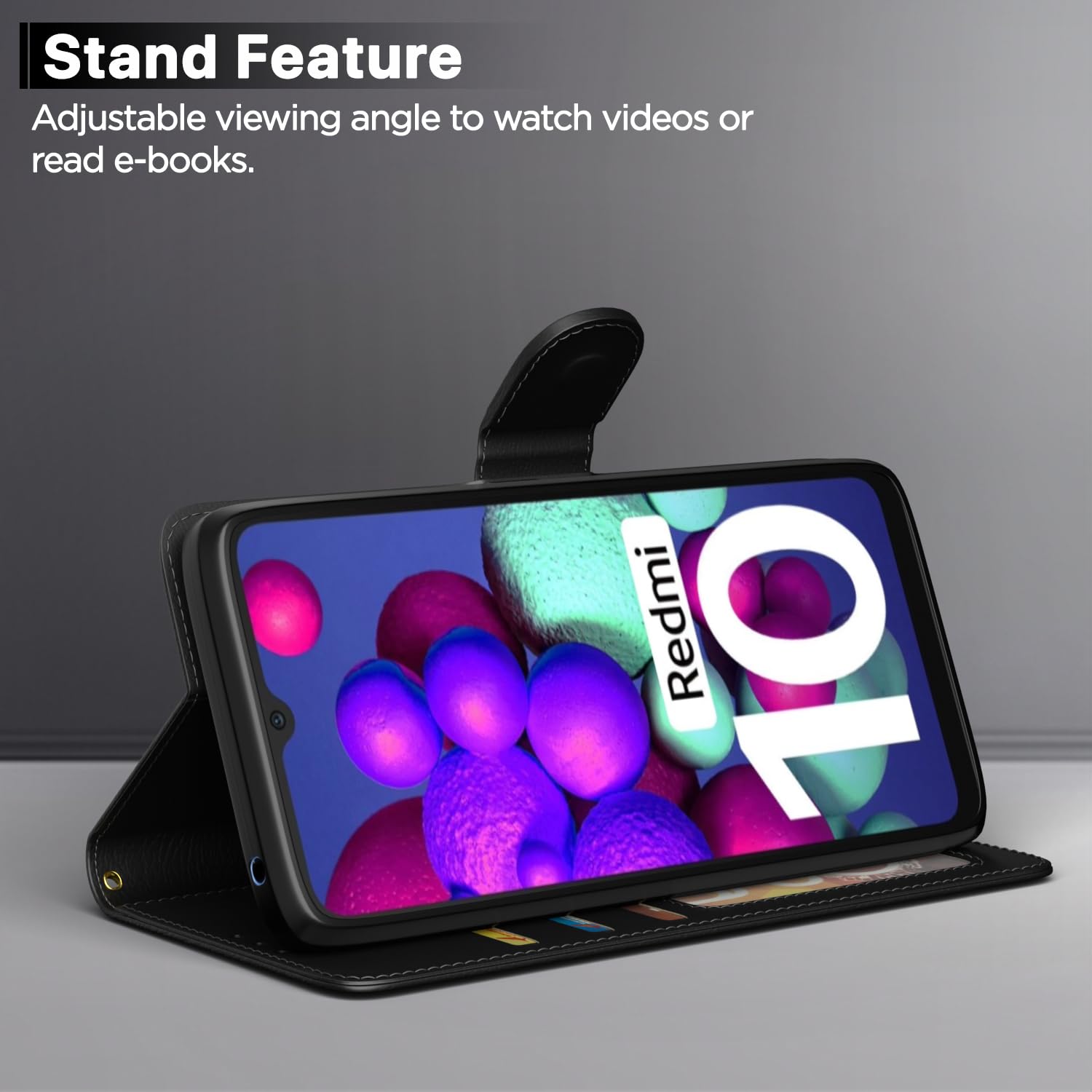 Black Wallet flip cover for Redmi 10/10 Power – Pikkme – photo 3