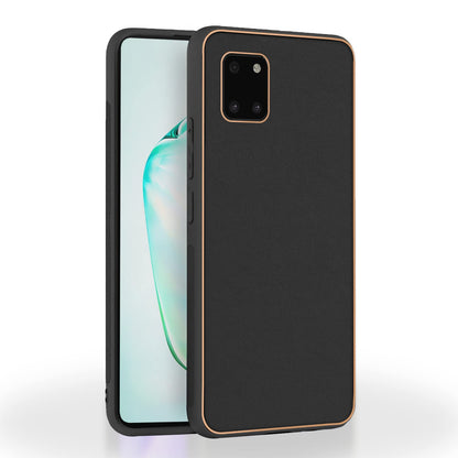 Samsung Note 10 Lite Chrome mobile back cover in black by Pikkme