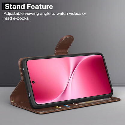 Vivo V60 Lite 5G mobile flip cover in tan by Pikkme – photo 3