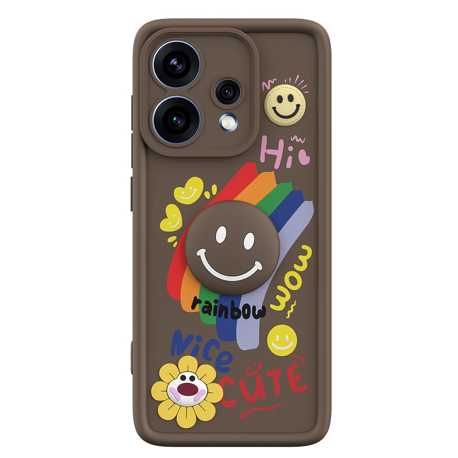 Brown Smile Rainbow mobile cover for Oppo Reno 15F 5G – Pikkme – photo 7