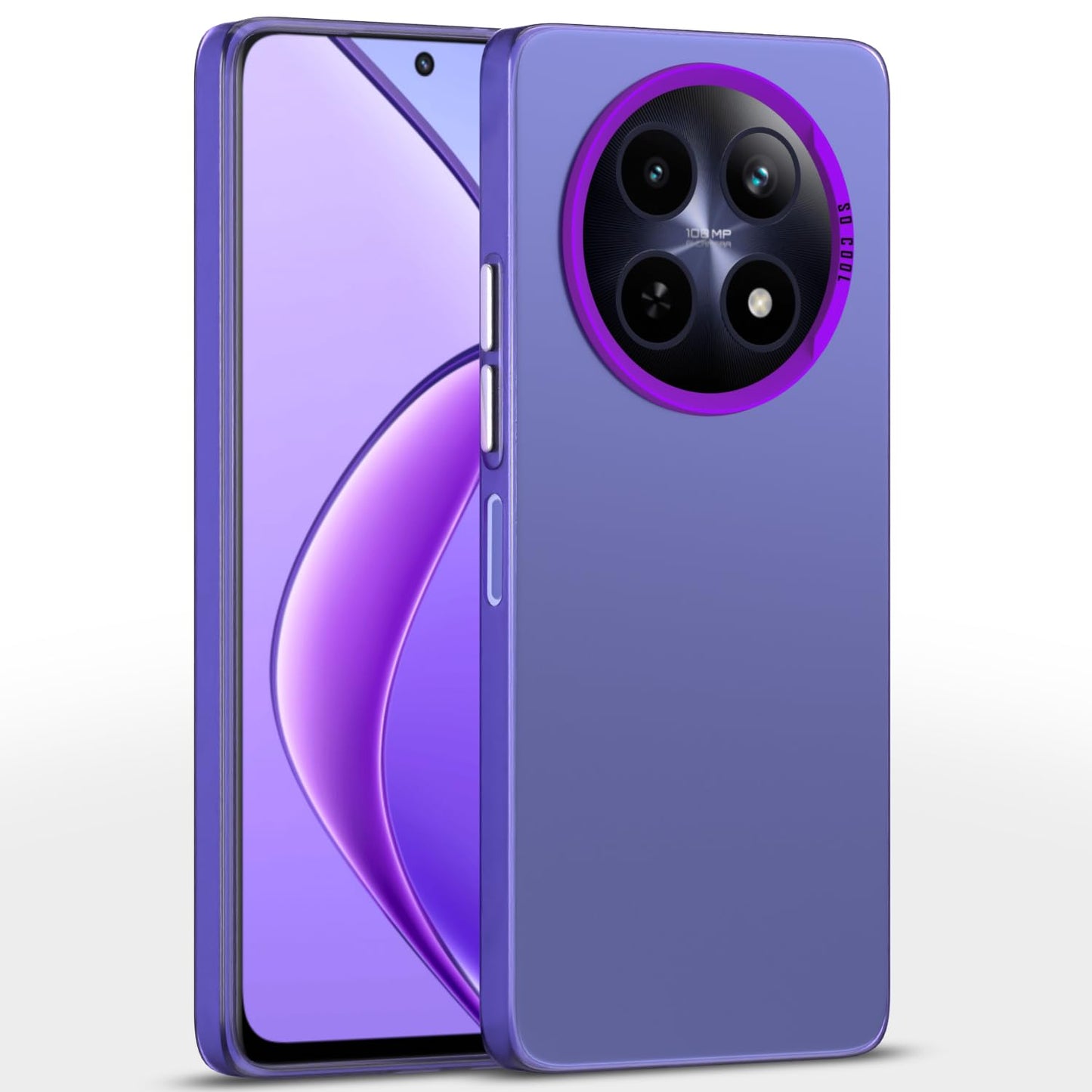 Pikkme Realme 12 5G So Cool Matte Finish Back Cover (Purple)