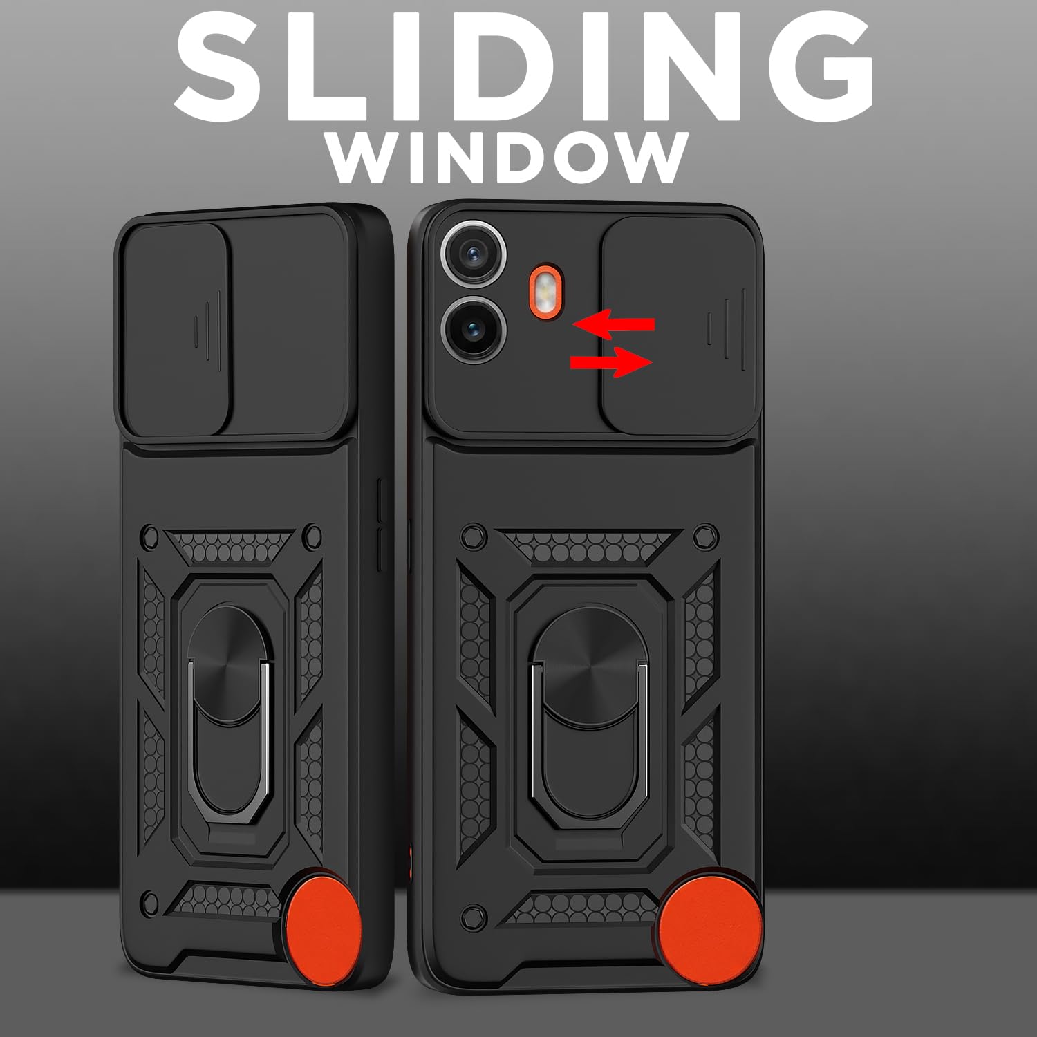 Pikkme black D10 Camera Shield mobile cover for CMF Phone 1 – photo 2