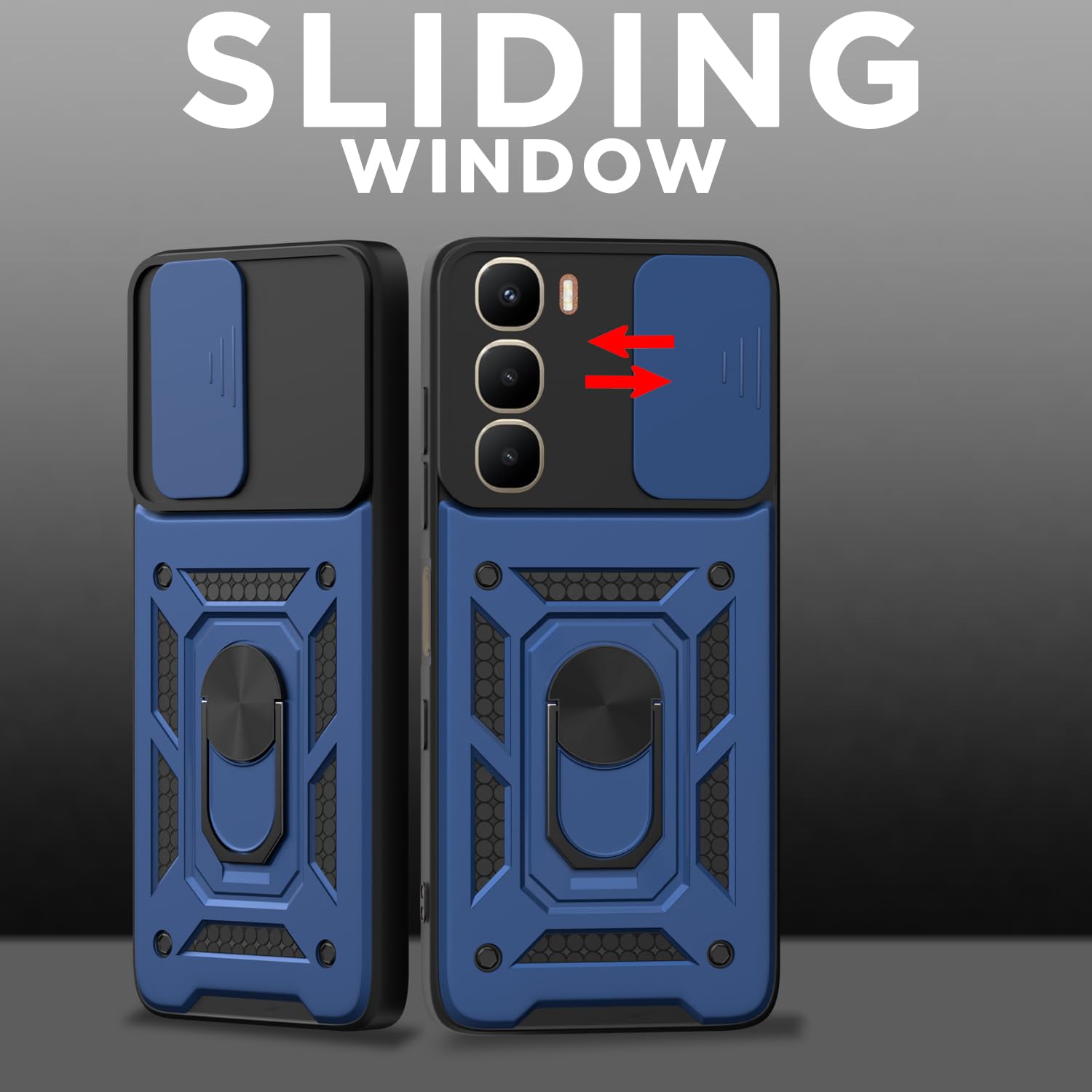 Blue D10 Camera Shield back cover for Infinix Hot 60 5G/360 – Pikkme – photo 2