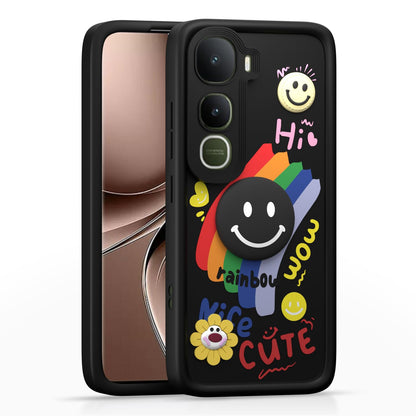 Black Soft Silicone back cover for Vivo Y400 5G – Pikkme