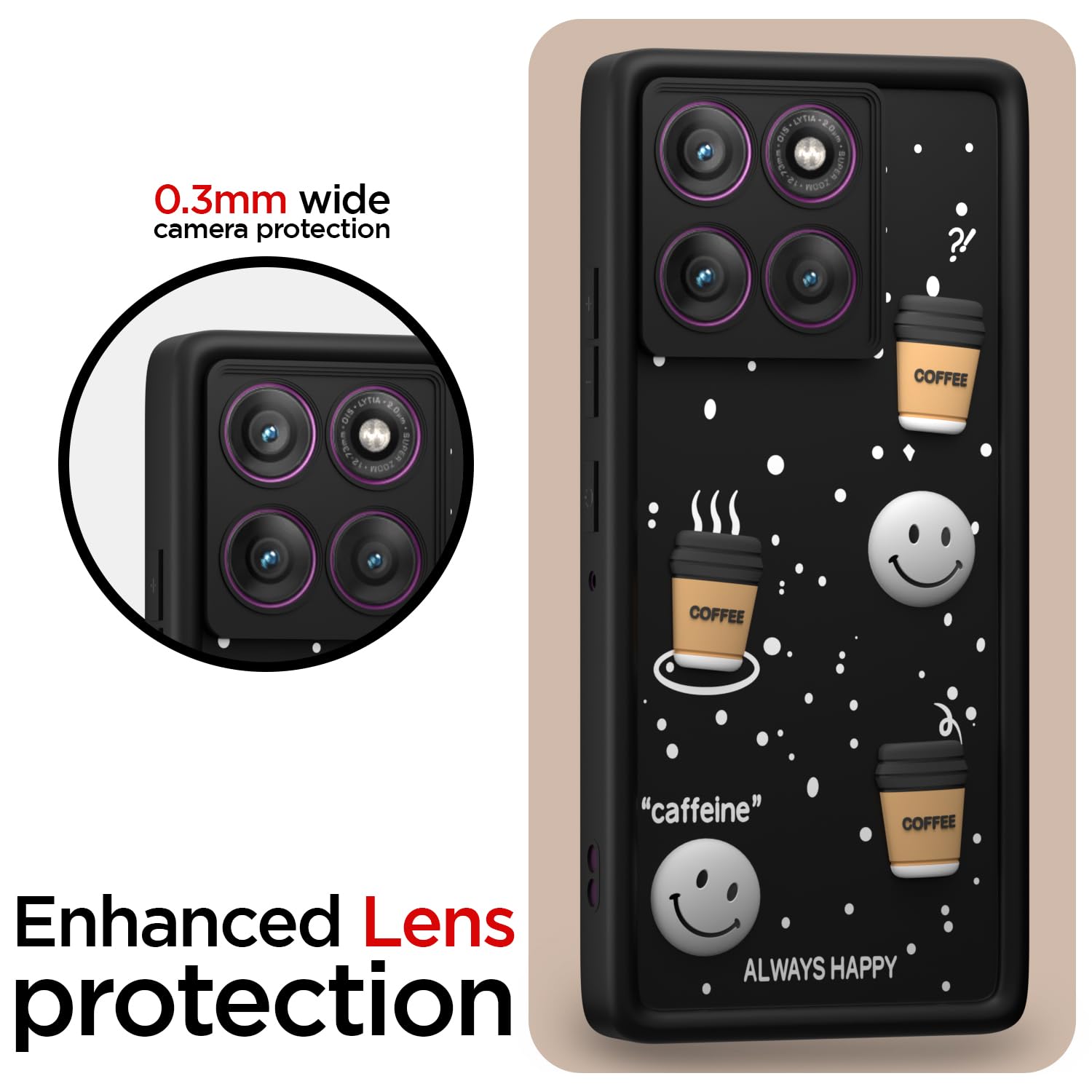 Pikkme black Silicone phone cover for Moto Edge 60 Pro 5G/3D – photo 5