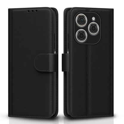 Pikkme Tecno Spark 20 Pro Vintage Flip Cover (Black)