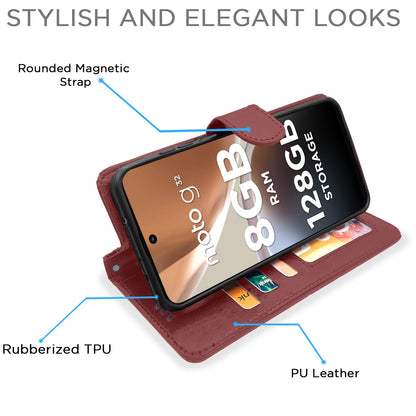 Pikkme Moto G32 Wallet brown wallet flip cover – photo 3