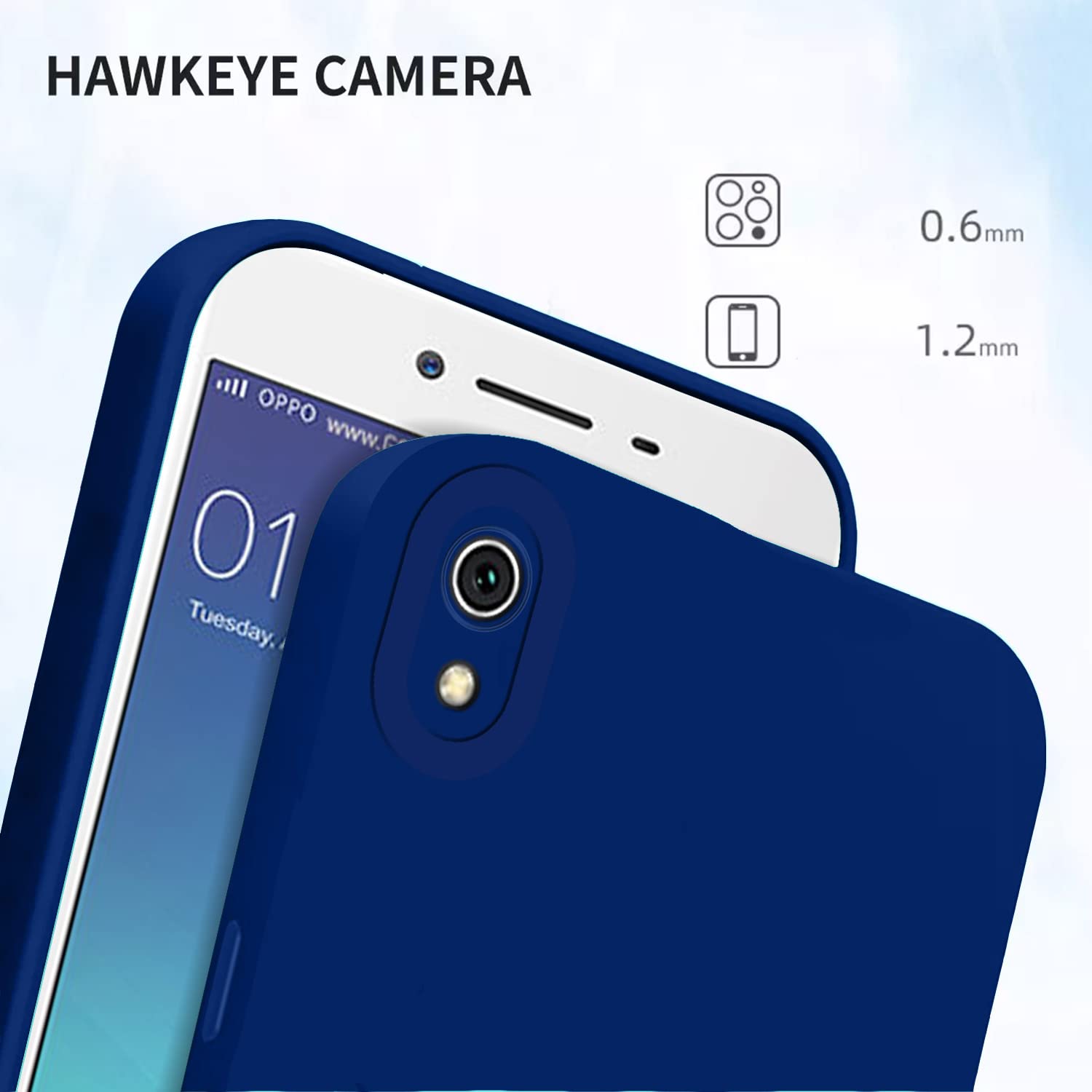 Pikkme Oppo A37 Liquid Silicone blue phone cover – photo 6