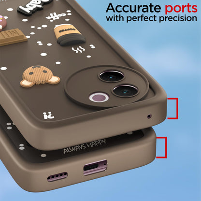 Brown Silicone mobile back cover for Vivo V30e 5G – Pikkme – photo 4
