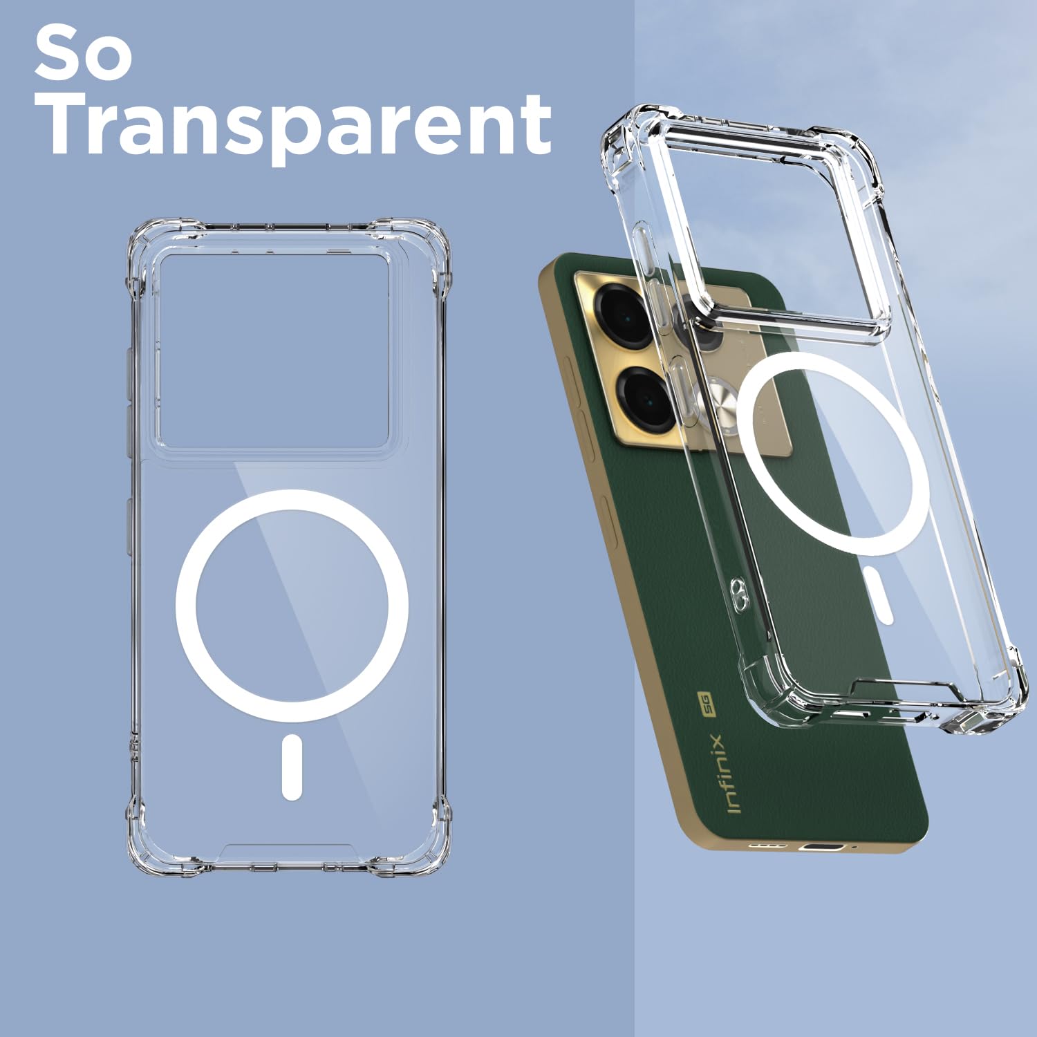 Pikkme transparent mag-safe MagSafe phone cover for Infinix Note 40 Pro 5G – photo 2