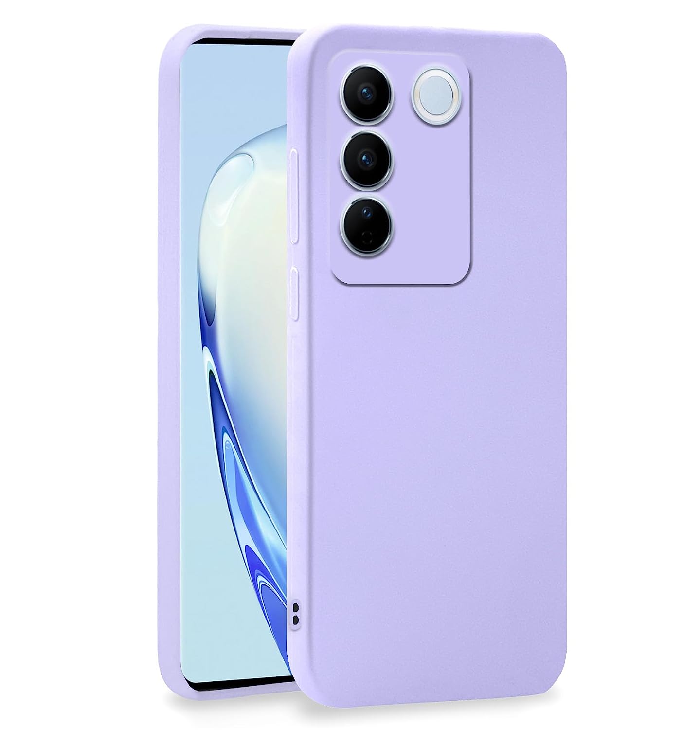 Pikkme Vivo V27 / V27 Pro 5G Soft Silicone Case with Camera Bumper Protection | Purple