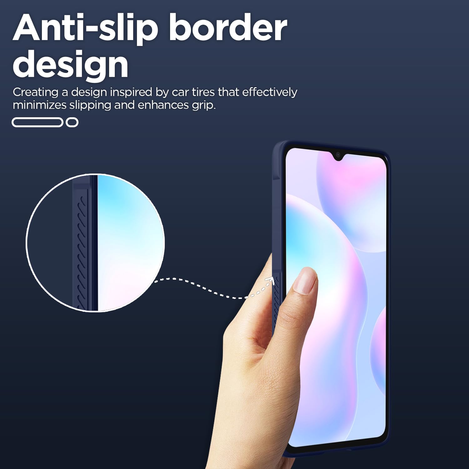 Pikkme Redmi 9A / 9i / 9A ZigZag Back Cover (Blue)