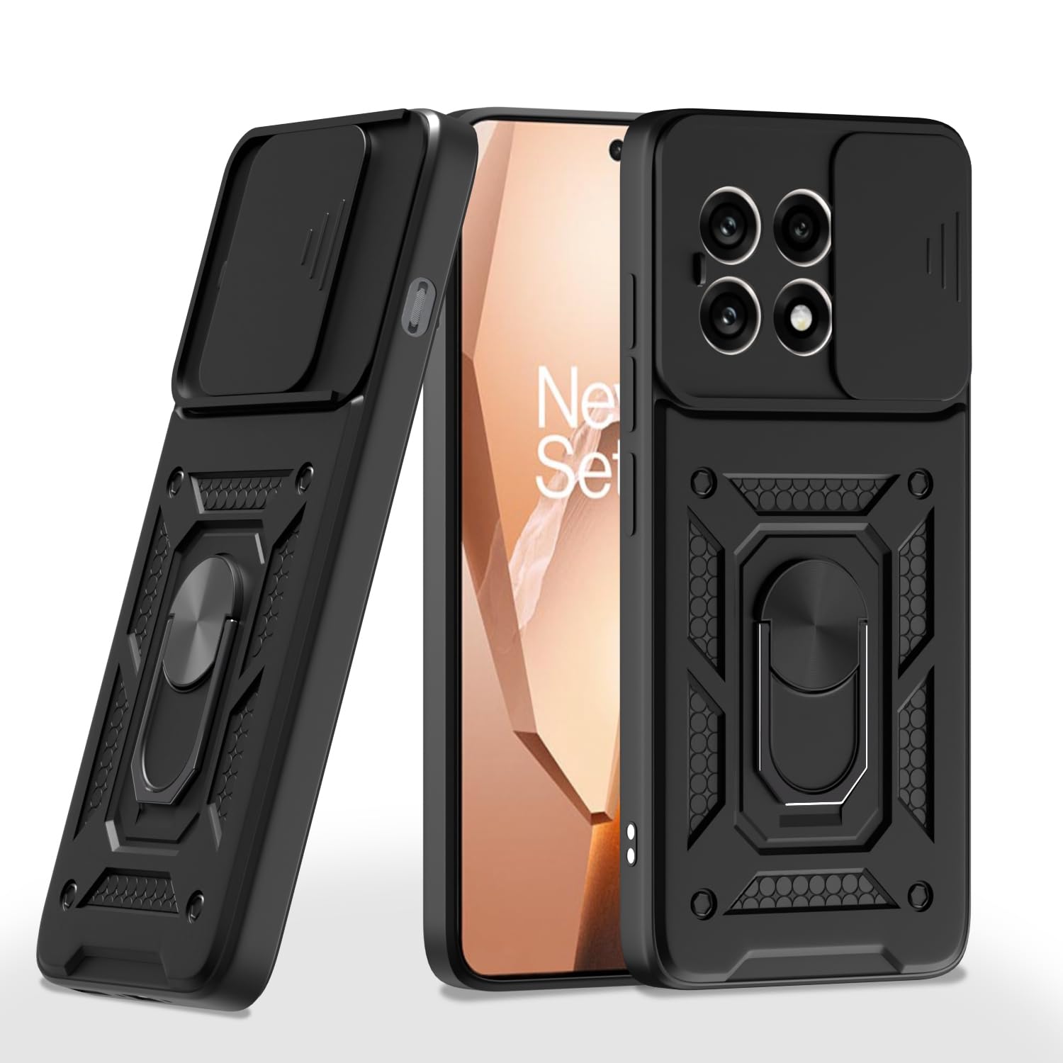 Pikkme black back cover for OnePlus 13R 5G