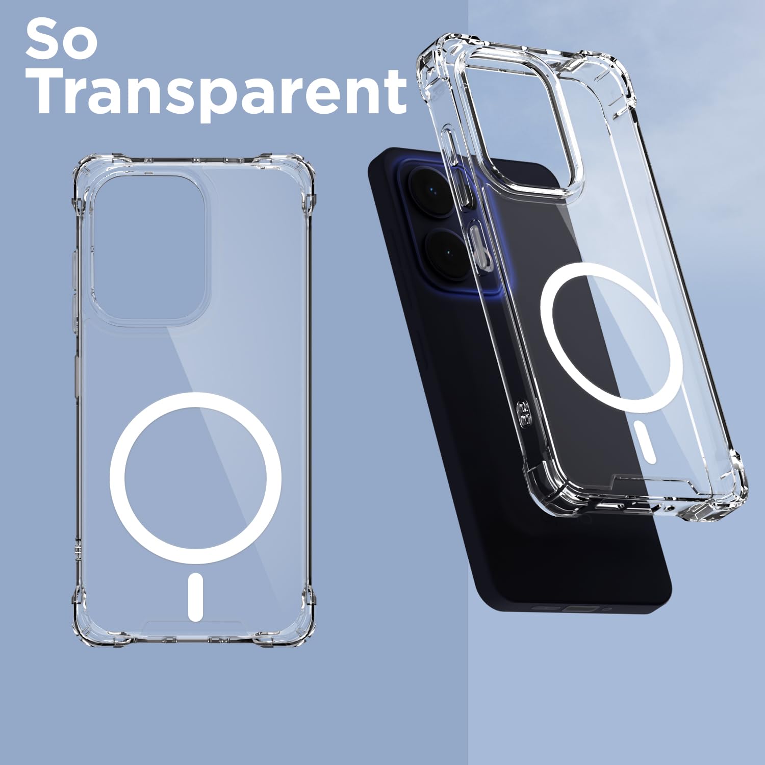 Pikkme transparent mag-safe back cover for Oppo Reno 13 5G – photo 2