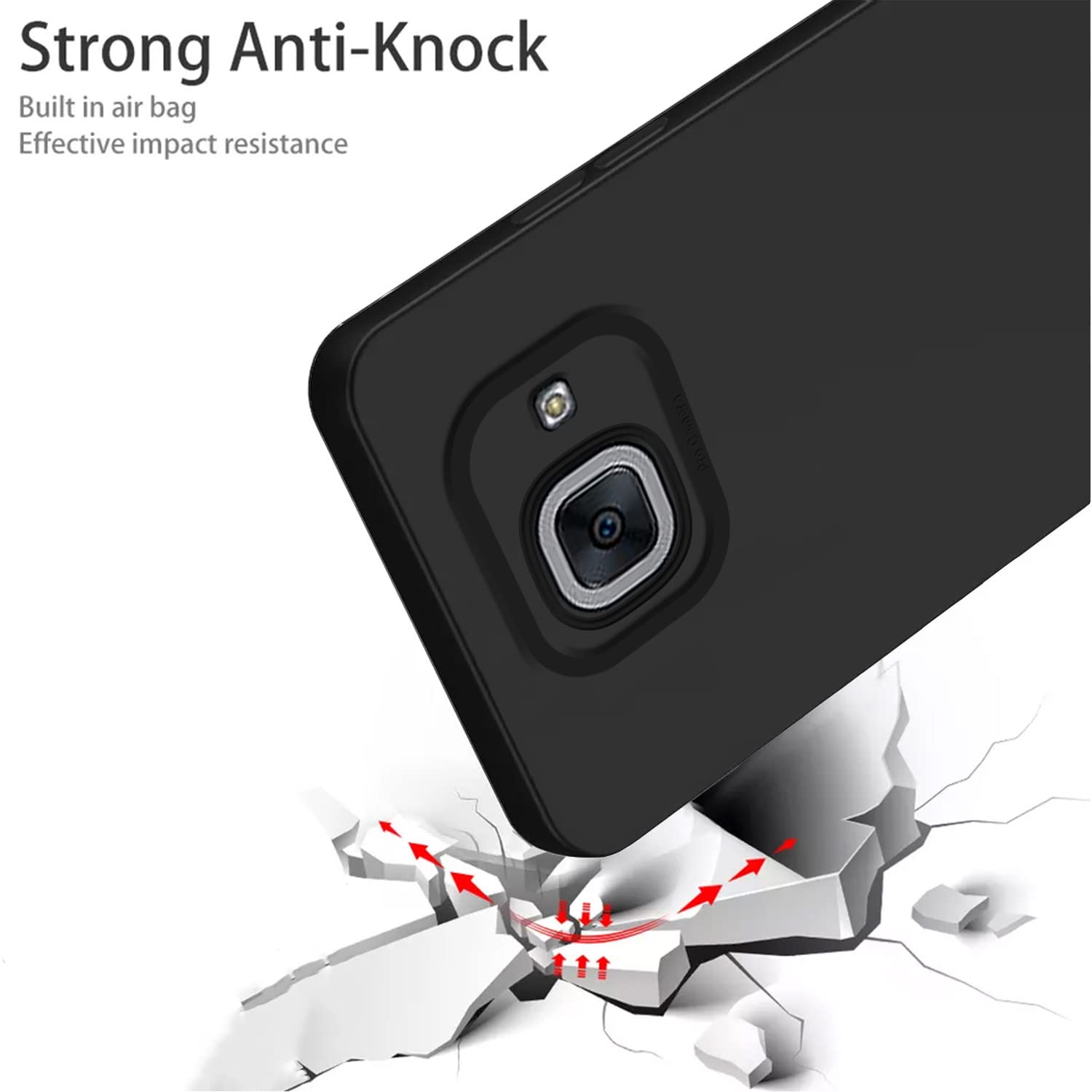 Pikkme Samsung Galaxy J7 Max Liquid Silicone Back Cover | Black