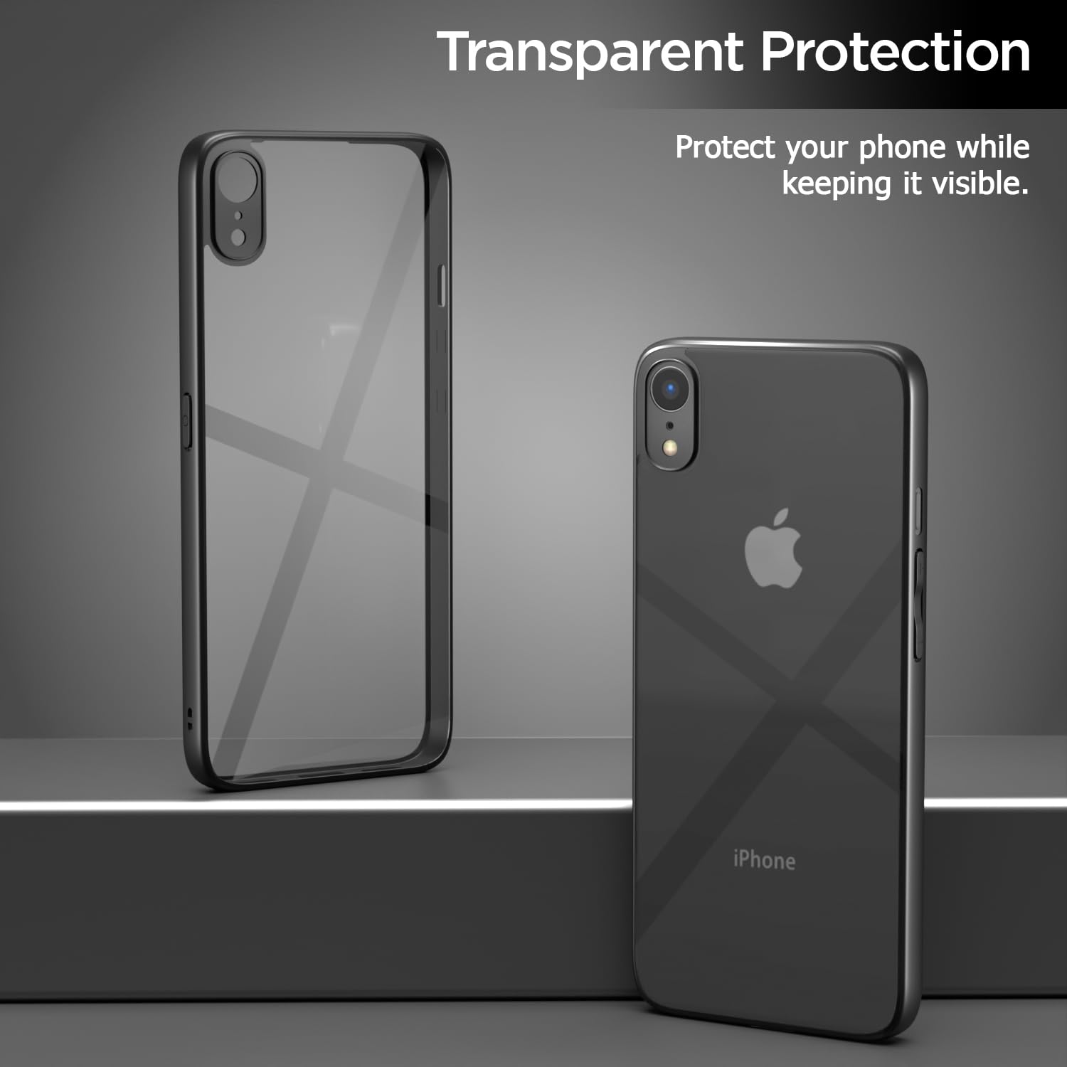 Pikkme iPhone XR Eagle 2.0 Shockproof Sleek Hybrid Armor Back Cover (Black)