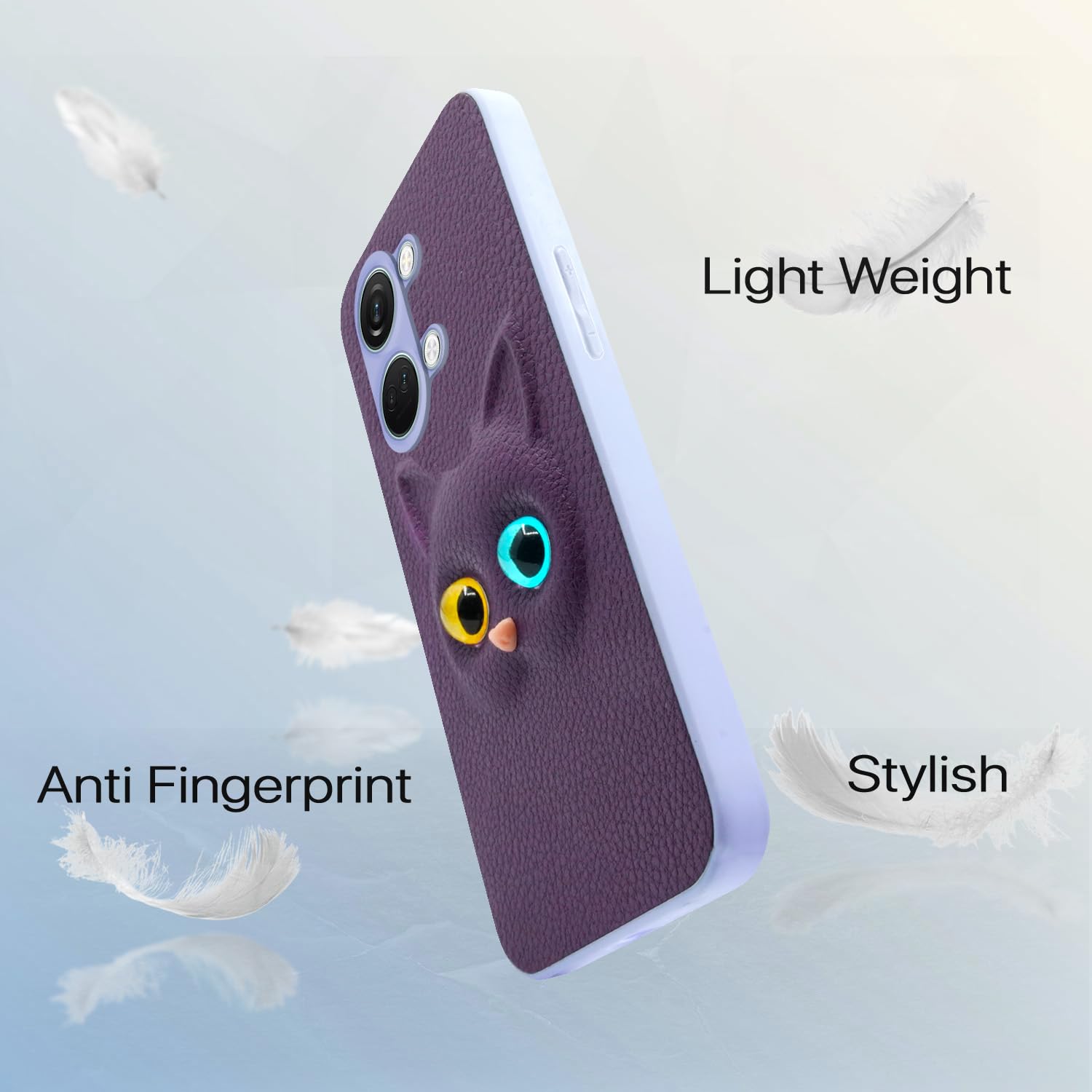 Pikkme OnePlus Nord 3 5G Kitty Back Cover (Purple)