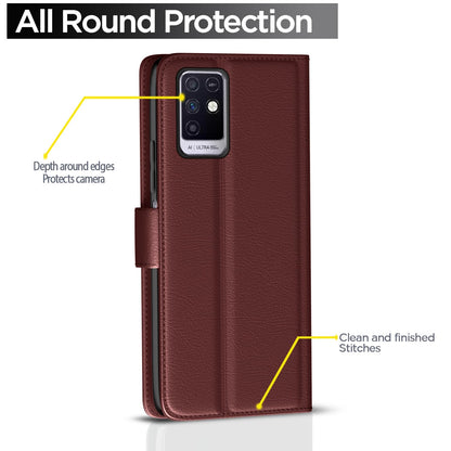 Pikkme Infinix Note 10 brown flip case – photo 4