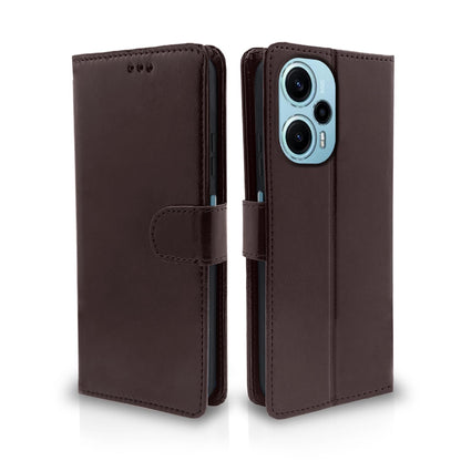 Pikkme coffee Wallet flip case for Poco F5 5G