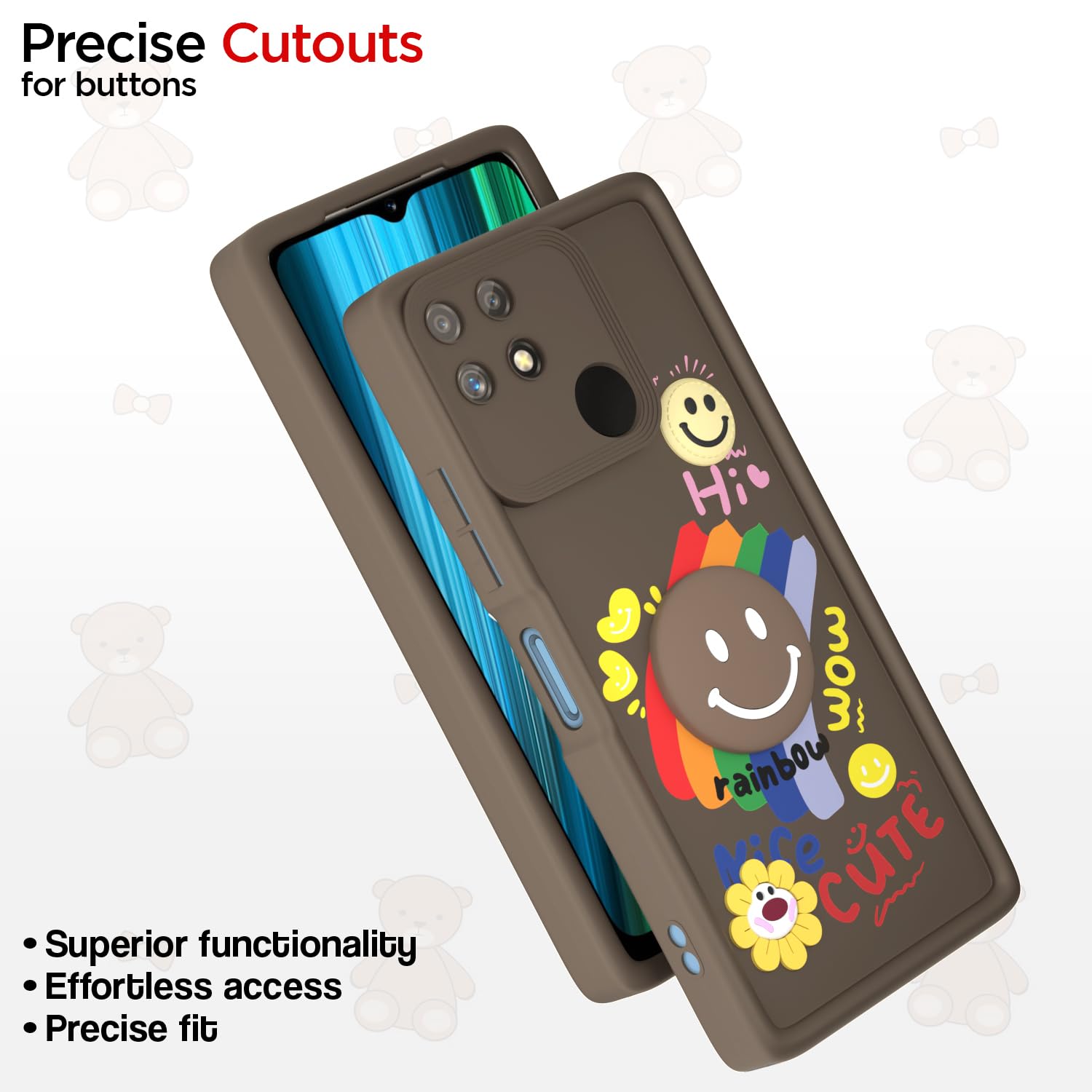 Brown mobile back cover for Realme Narzo 50A – Pikkme – photo 6