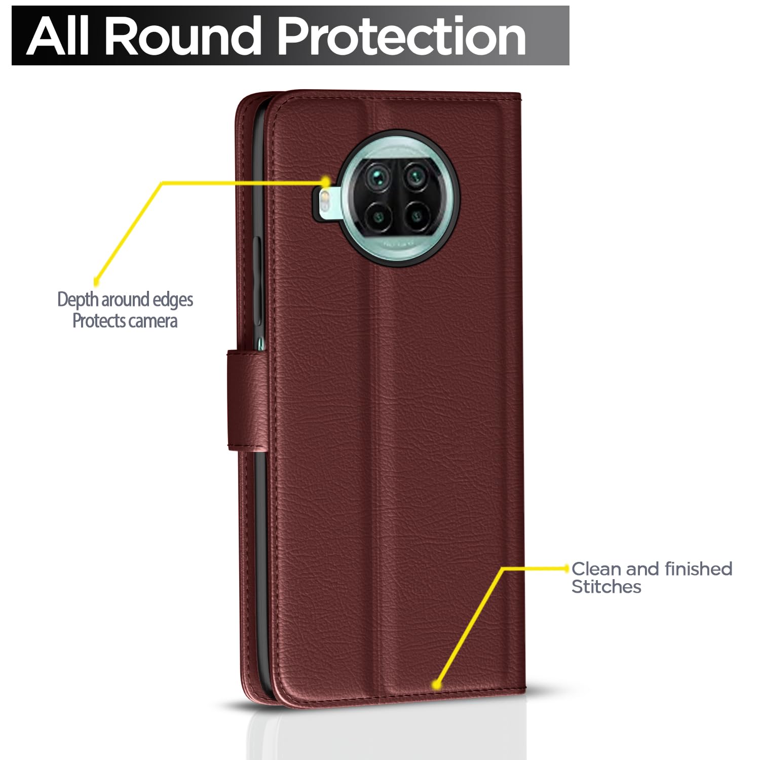 Pikkme Mi 10i brown flip case – photo 4