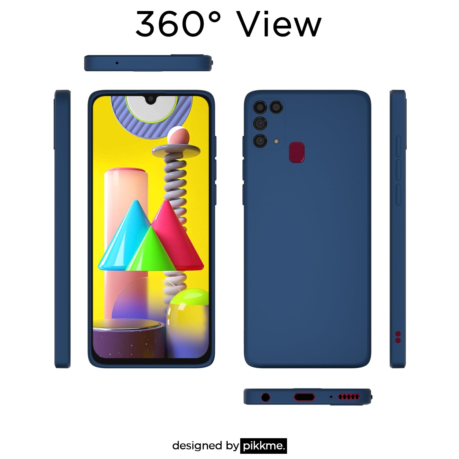 Pikkme blue Matte back cover for Samsung M31/F41/M31 Prime – photo 3