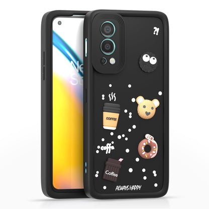 Pikkme Oneplus Nord 2 5G Cute Fun Cartoon 3D Bear Silicon Back Cover - Black