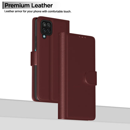 Pikkme Samsung Galaxy M12 / F12 / A12 Vintage Flip Cover |  Brown