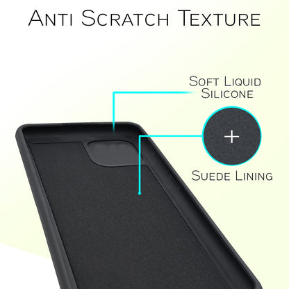 Samsung A03 Liquid Silicone mobile back cover in black by Pikkme – photo 3