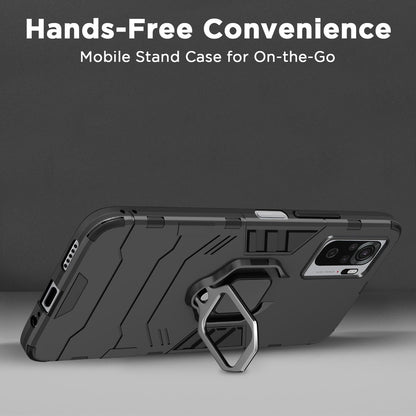 Pikkme Redmi Note 10 / Redmi Note 10S D5 Tough Armor Back Cover | Black
