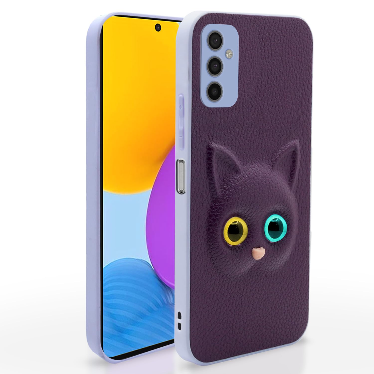 Pikkme purple Cat back cover for Samsung M52 5G