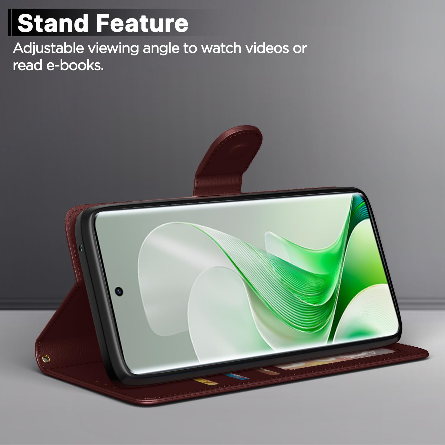 Pikkme brown wallet flip cover for Vivo V40e/iQOO Z9s 5G – photo 3