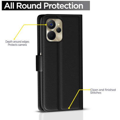Realme 9i flip cover in black by Pikkme – photo 4