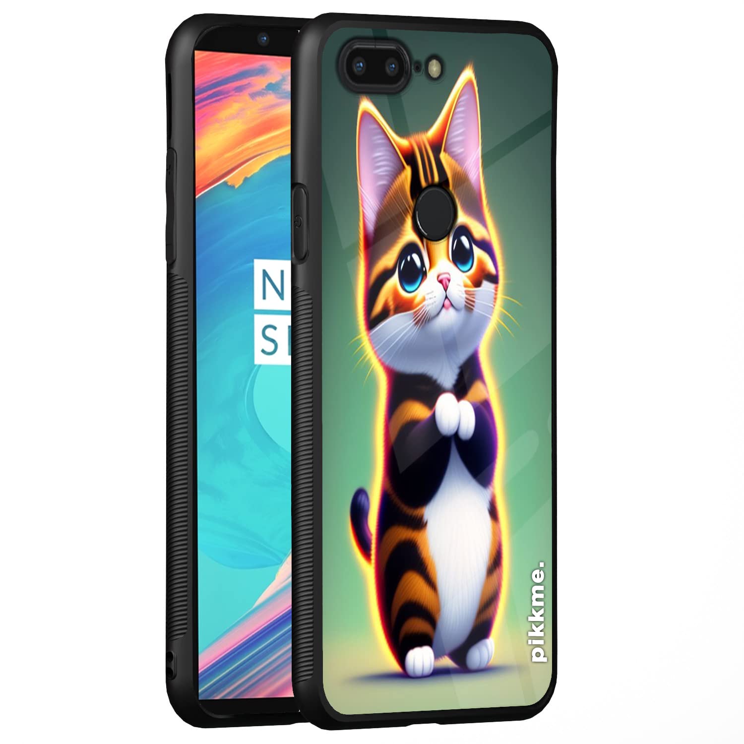 Pikkme Cat mobile cover for OnePlus 5T