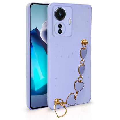 Pikkme purple Chain back cover for iQOO Z6 44W/Vivo T1 44W