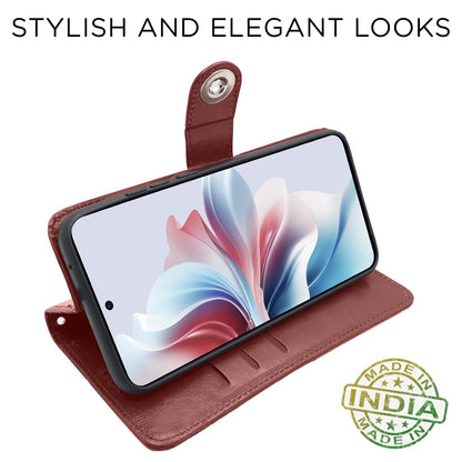 Pikkme OPPO F25 Pro 5G brown mobile flip cover – photo 5