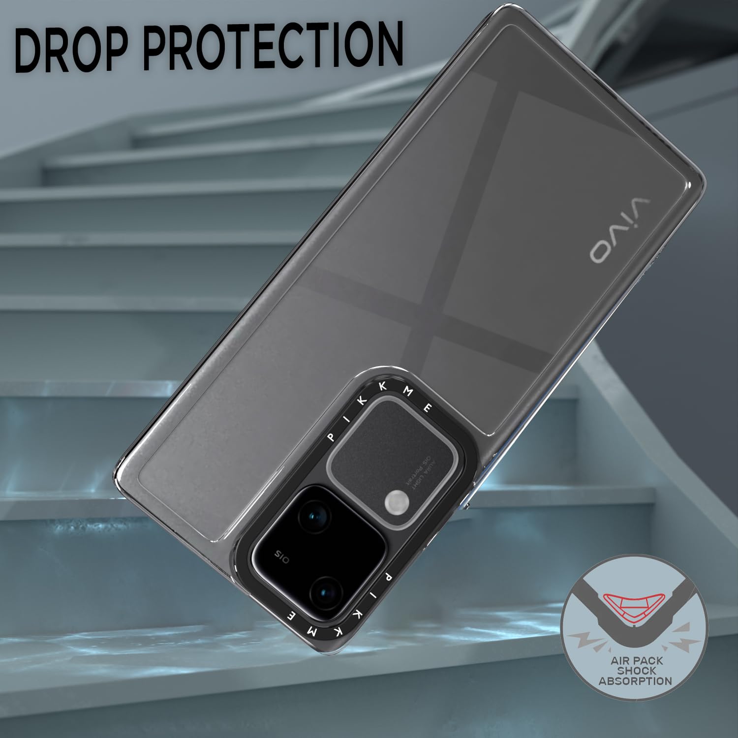Vivo V30/V30 Pro 5G Hybrid back cover in transparent by Pikkme – photo 5